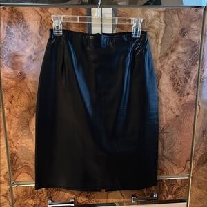Elegant Black Leather Skirt